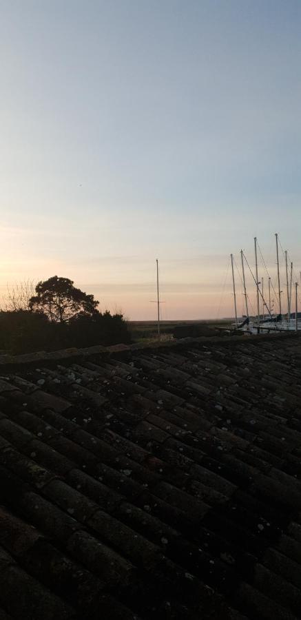 Grande maison charentaise avec vue sur le chenal superbes couchés de soleil sur l estuaire de la gironde! Mortagne-sur-Gironde Exterior foto